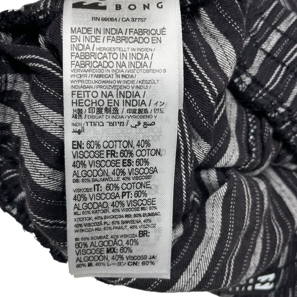 Billabong Road Trippin' Short Black and White Striped Size Small - Picture 10 of 11